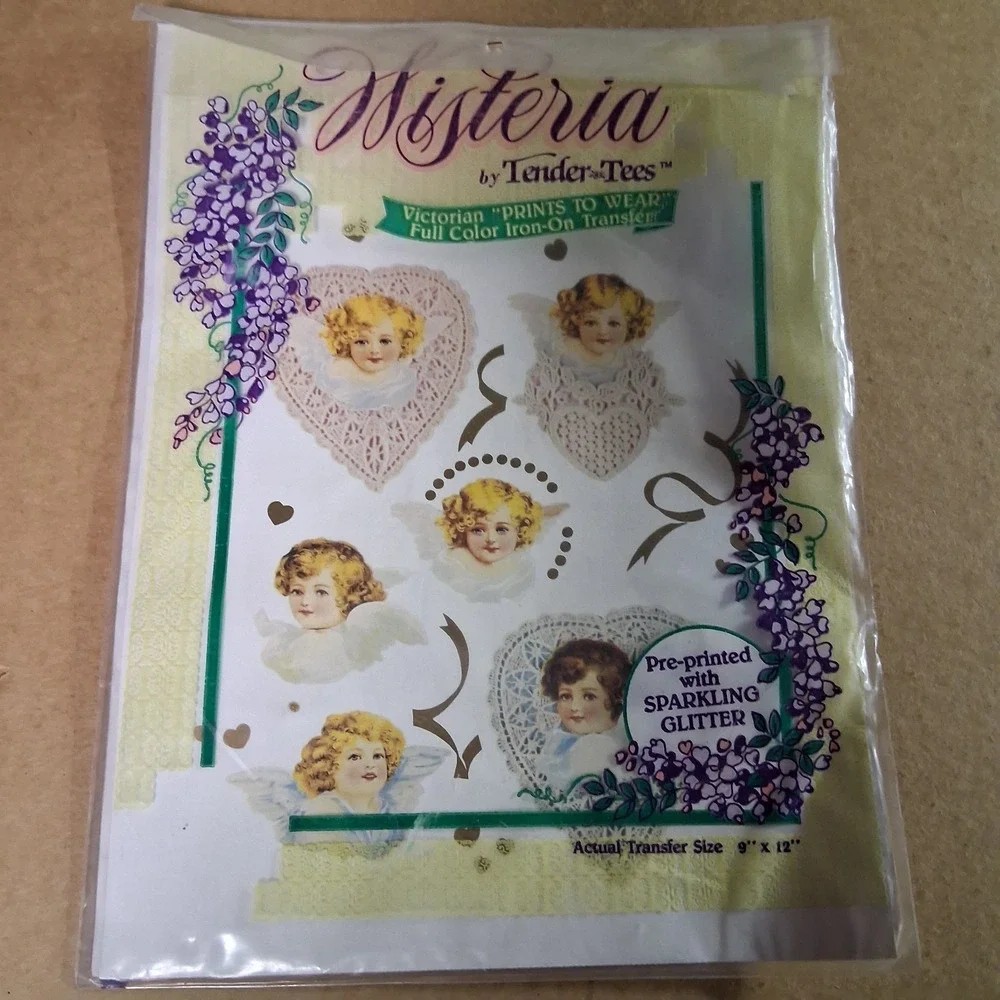 WISTERIA Victorian Cherub Angels Iron On Transfers‎ FC-24